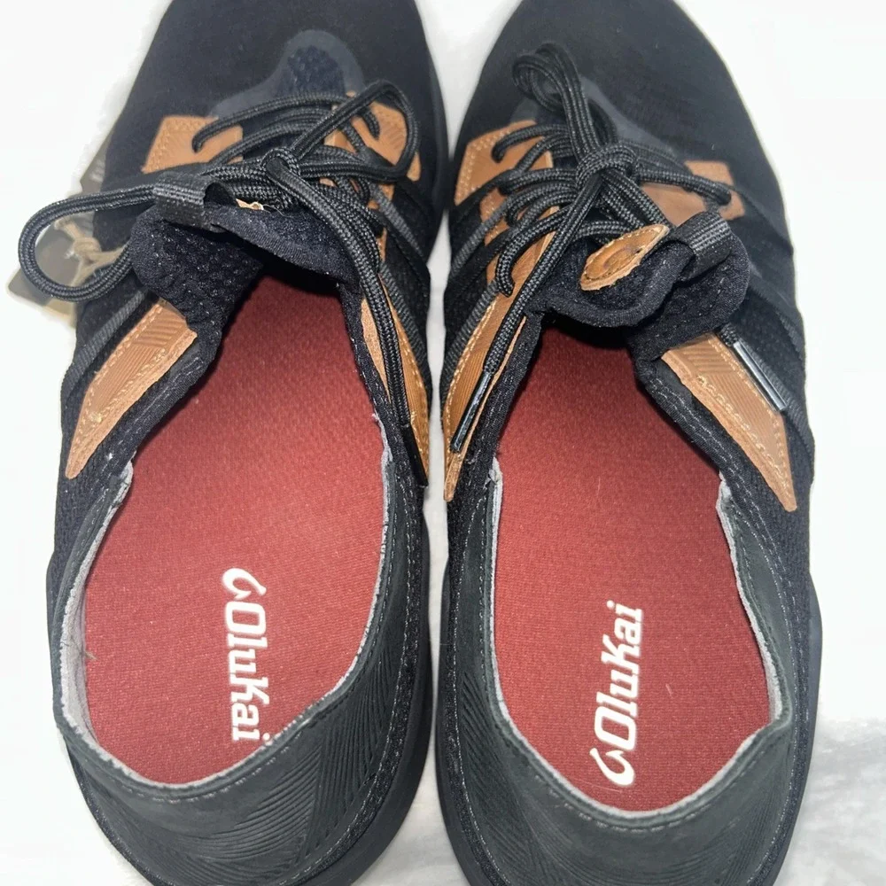 OLUKAI Mio Li Men's Athletic‎ Lace Up 2 in 1 Slide and Shoe Lava Rock- Size 15